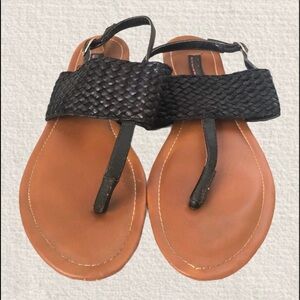 Black Woven Sandals